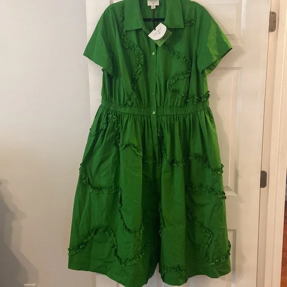 Kate Spade Vibrant Green Maxi Dress size XXL brand new with tag length 50” - Picture 6 of 12